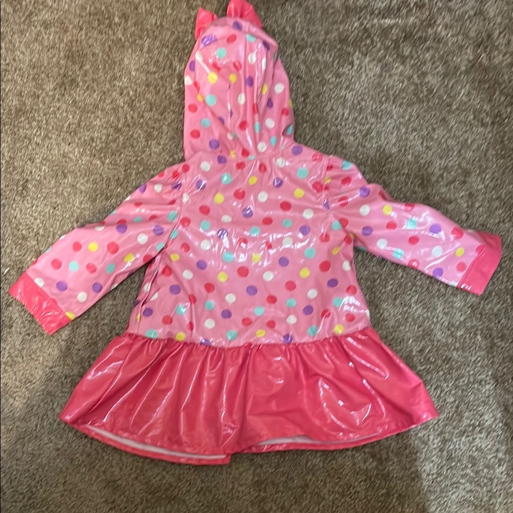 Disney Minnie Mouse Pink Polka Dot Raincoat - Picture 2 of 6